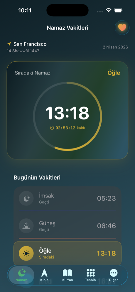 Prayer Times Screen